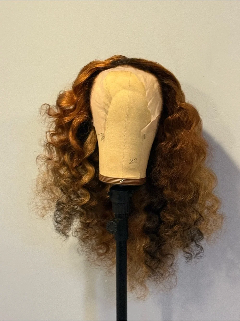Natural Curly Lace Front Wig - Brown Ombre